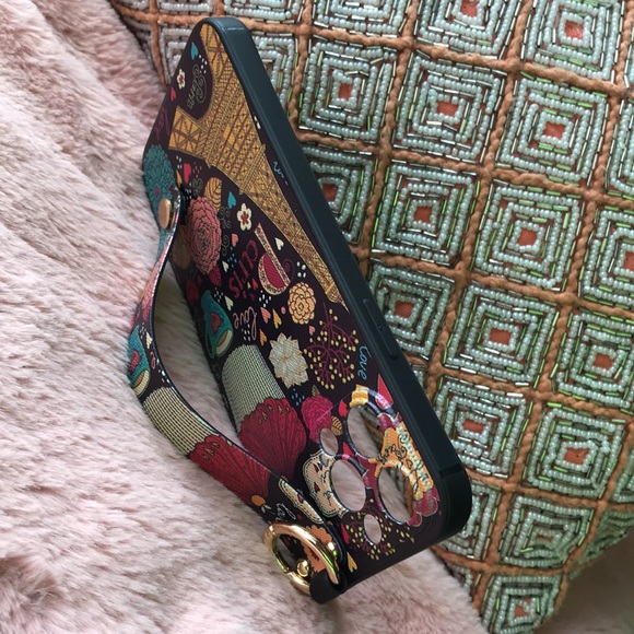 For iPhone 13,13 pro,13 pro max phone case with wrist strap kickstand keychain - Picture 3 of 17